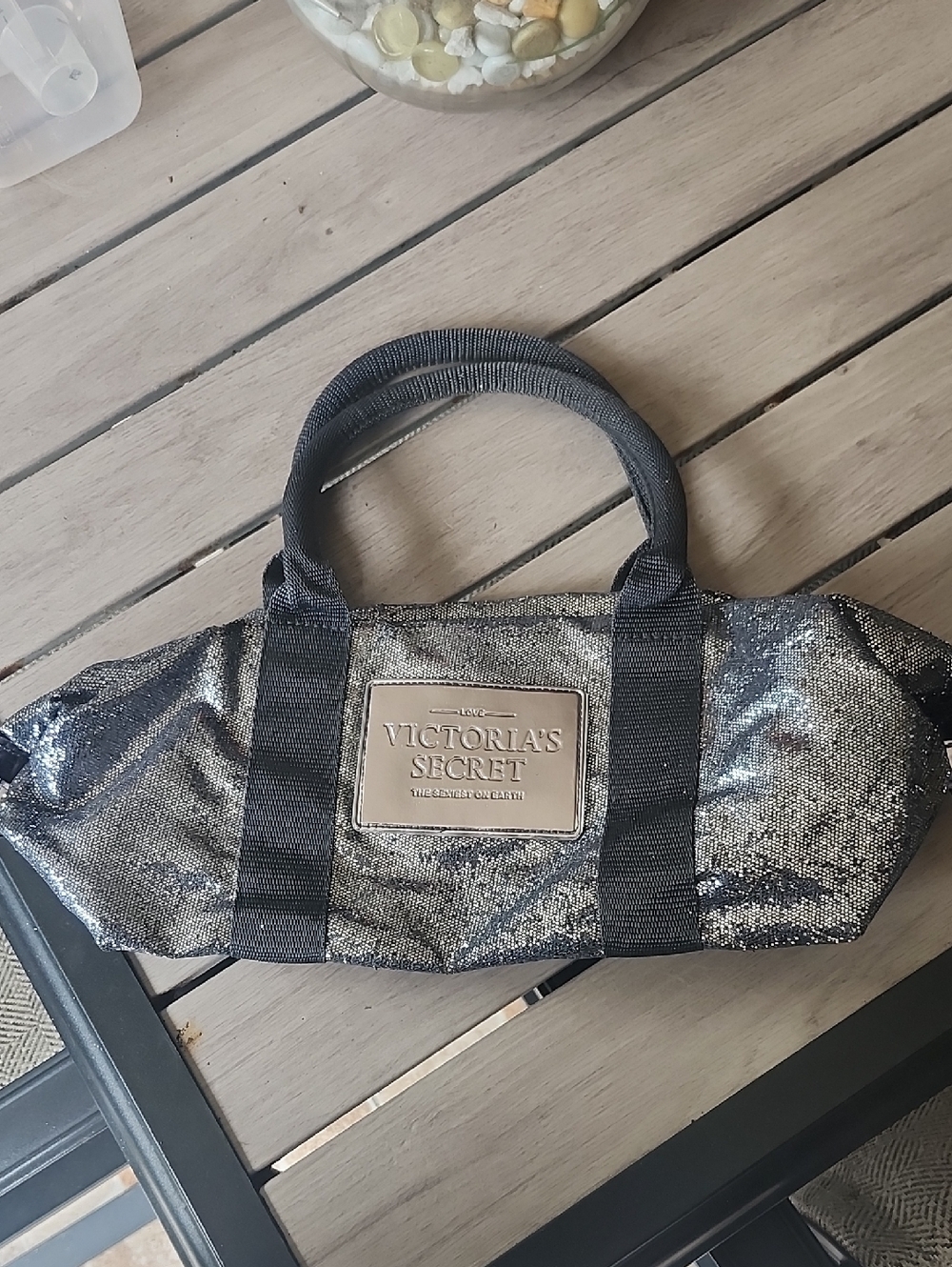 Victoria's Secret Sparkle Tote Bag in Silver